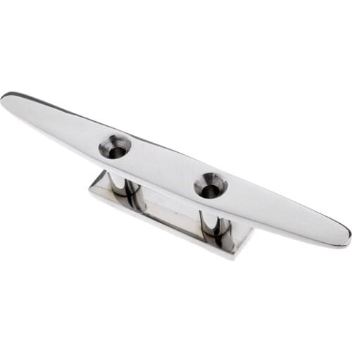 Heavy Duty 8" 316 Stainless Steel Marine Boat Flat Top Low Cleat Rope Tie