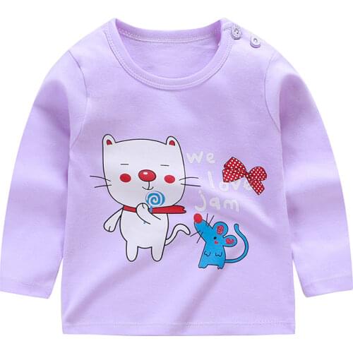 Girls Tops New Baby Girls Clothing Girls Long Sleeve T Shirt Childrens Clothing Casual Tops Tee Shirt Boys Long Sleeve Tops