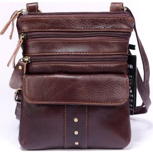 Vintage Genuine Leather Women Crossbody Bags High Capacity Cowhide Messenger Bag Female Shoulder Handbag Small Phone Bags