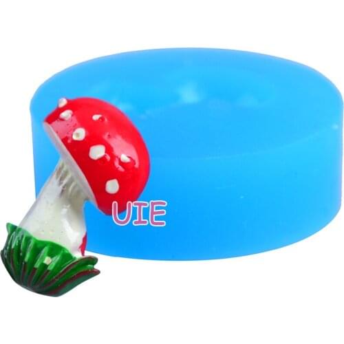 VYL006U Mushroom Flexible Silicone Mold Clay Push Mold Jewelry Bead Mold Polymer Clay Charms (Clay Wax Epoxy)