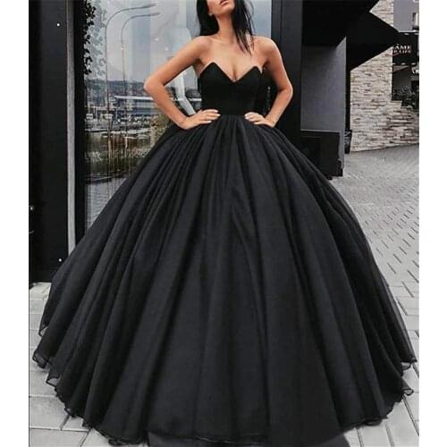 Womens Sweetheart Tulle Quinceanera Dress Long Strapless Formal Party Gown Vestido Debutante De Festa Sweet 16