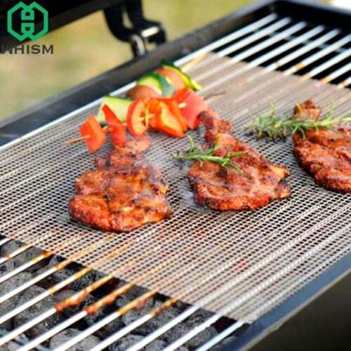 1PC 40*30cm BBQ Grill Mat Outdoor Baking Non-stick Pad Reusable Barbecue Grill Mat Tool for Party Cooking Plate Accessories