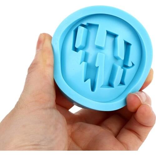 1PC Blue Phone Grip Silicone Mold DIY Badge Reel Craft Keychain Epoxy Resin Molds Pendant Necklace Jewelry Making Moulds