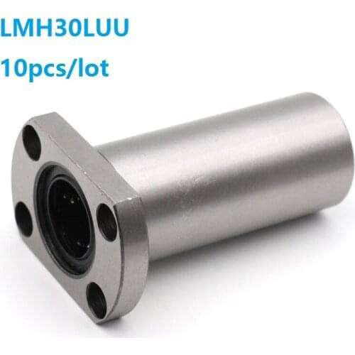 10pcs/lot LMH30LUU Long Type Oval Flange linear motion ball bearing bushing for CNC 3D printer Linear Rod