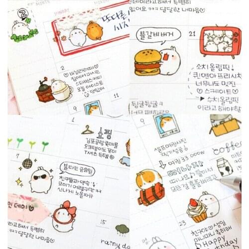 15packs/lot Cute Cartoon series Scrapbooking Stickers Students' DIY Planner Diary MINI Stickers
