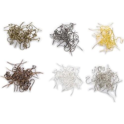 200Pcs 20x11mm Colorful Iron With Ball & Spring Ear Hook For Accessories Earrings Jewelry Making Accessories Jewelry Findings