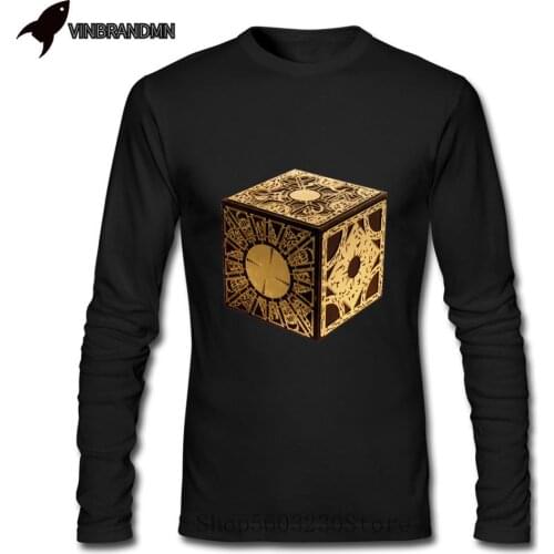 2020 Retro Hellraiser Box Clive Barker Printed T-Shirts Youth Cotton Design Art Clothing Long Sleeve Tee Shirts Teenage T-Shirt