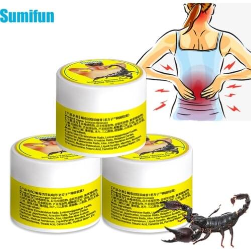 3pcs Scorpion Ointment Chinese Herbal Medicine Gout Cream Treatment Arthritis Neck Waist Shoulder Knee Joint Bone Pain Relief
