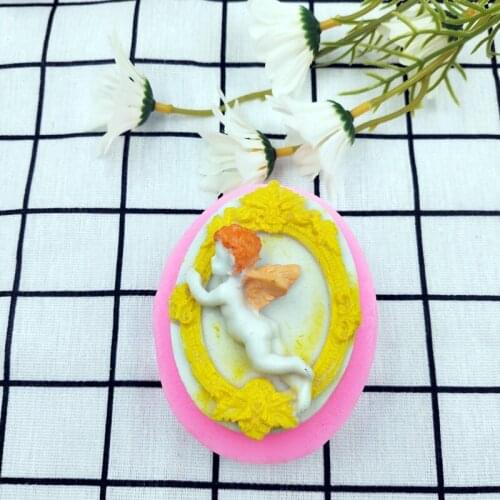 3D Angel Silicone Soap Mold Fondant Baking Decoration Tools Baby with Wing Figurine Mould