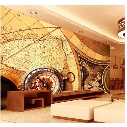 3d wallpaper murals custom Map of Europe type restoring ancient ways South America TV wall design wallpaper