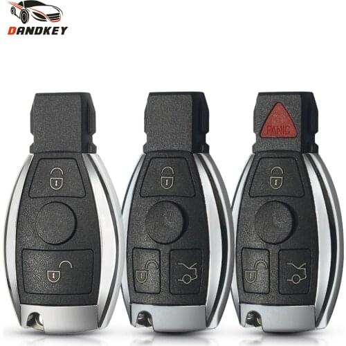 Dandkey 5pcs Smart Remote Car Key Shell Fob 2/3/4 Buttons Case 2000 For Mercedes Benz Key W203 W204 W205 W210 W211 W212 Key