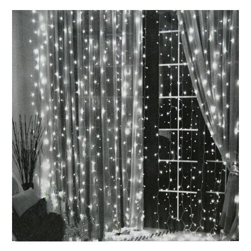 6M*3M 600led icicle window curtain string fairy lights Xmas Christmas Wedding garden party garland Tree decor 220V linkable plug