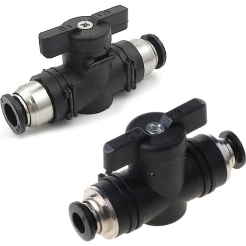 6mm Pneumatic Push Quick Joint Connector Plastic Adapter BUC Hand Valve Switch Tube Fittings