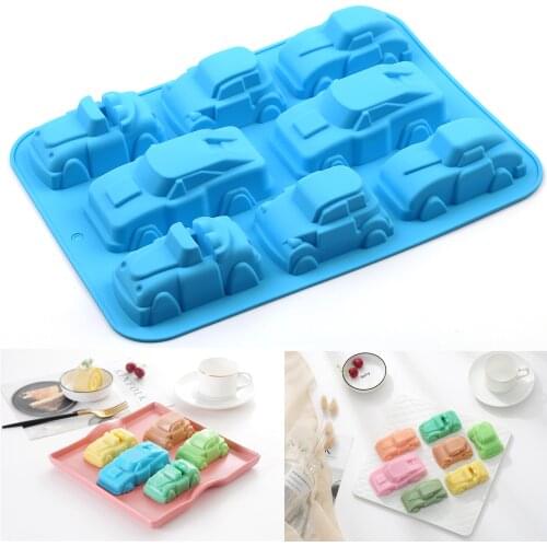 8 Cavity Car shape silicone soap mold Bar Bake Mold Silicone Mould Tray Homemade Food Craft Craft soap making