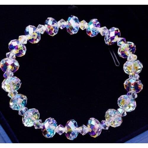 White yellow 8mm bohemian multicolor Agate beads Chakra Reiki Buddha Yoga Bracelet elastic adjustable Volcanic Stone Bangles