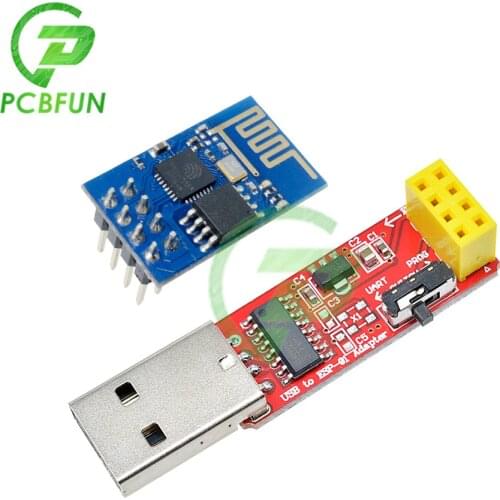 CH340 USB to ESP8266 Serial ESP-01 ESP-01S Wireless Wifi Developent Board Module for Arduino Programmer Adapter 4.5V-5.5V