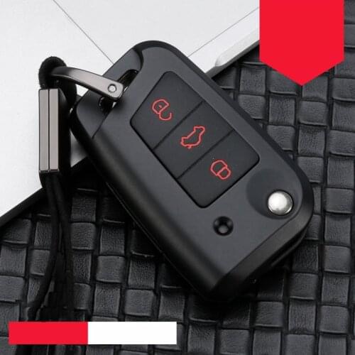 Car Key Case Zinc Alloy Silica Gel For VW Golf Bora Jetta POLO Passat Skoda octevia A5 Fabia seat Leon Golf-7 Tiguan-L B8 Gte