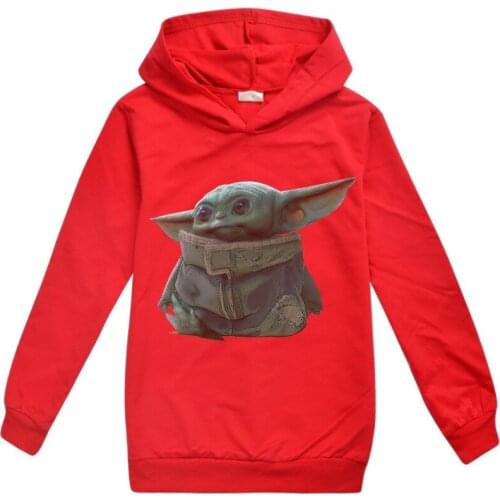 Childrens Hoodie for New Leisure Sports Cotton Baby Yoda The Mandalorian Kawaii Clothing Christmas Clothes Girls Boys T Shirt