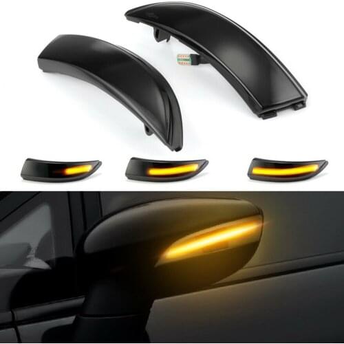 Smoked Lens Dynamic LED Side Mirror Marker Blinker Turn Signal Light Lamp For Ford Fiesta B-Max Canbus Error Free
