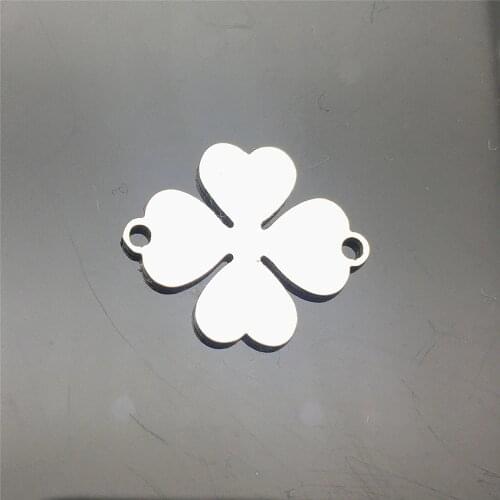 Wish Bracelet Component Stainless Steel 10Pcs lucky clover 30Types Charms Jewelry Connector Handmade Charms Diy Jewelry Finding
