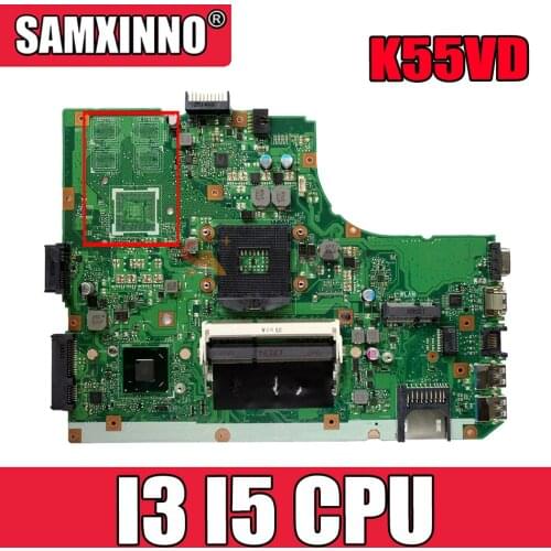 Akemy K55VD Laptop motherboard for ASUS K55A A55V K55V original mainboard Support I3 I5 CPU