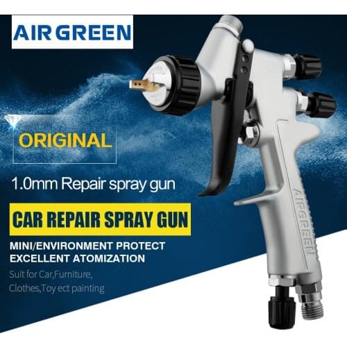 Mini Repair Painting Spray Gun 1.0 1.2mm Nozzle Low Pressure 7 Holes Air Cap Multi-functional Spraying