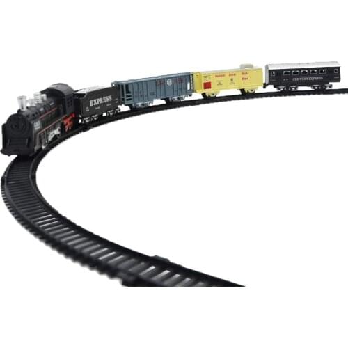 Electric Simulation Train Railway Track Model Set Collection Educational Toys Birthday Gift for Children Kids Toddler