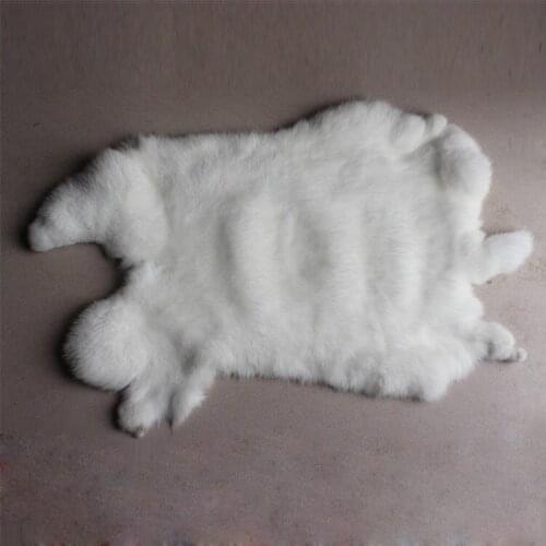 Real nature white rabbit fur for garment fabric decorate sale by whole piece