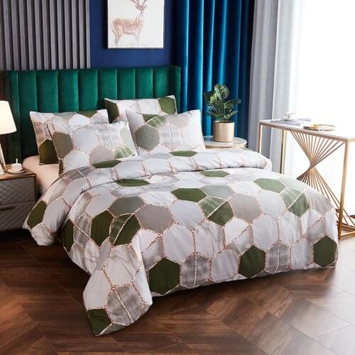 Nordic Minimalist Luxury Style Duvet Cover Set Geometric Pattern Bedding Duvet Cover Super Double Plus Size With Pillowcase