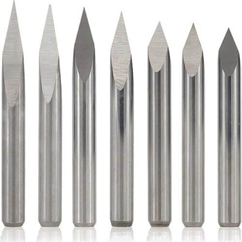 3.175MM Flat Milling Cutter 3 Edge Tungsten Steel Milling Cutter Relief Taper Sharp Knife CNC Computer Engraving Machine Tool