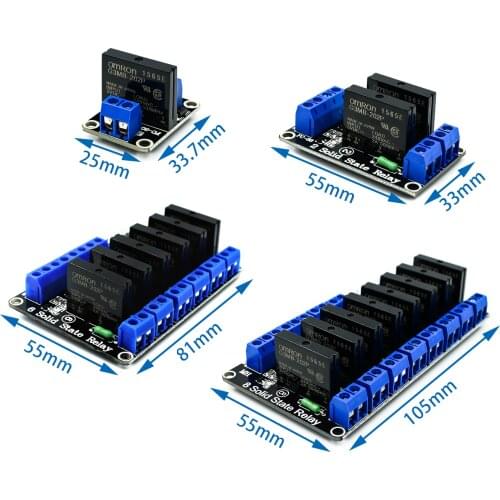 5V Relay 1 2 4 8 Channel SSR High Low Level Solid State Relay Module 250V 2A For Arduino