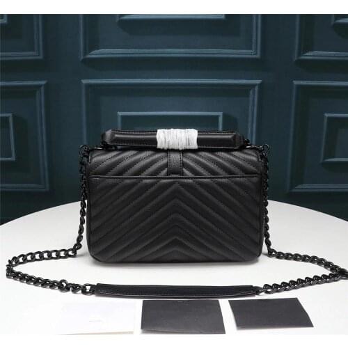 Women soft genuine leather bags shoulder bags lamb skin handbags designer high quality chain bag