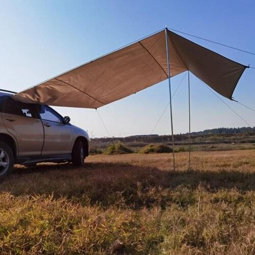 3 Sizes Car Camping Tent Awning Shade Outdoor Waterproof Car Side Tail Awning Sun Shelter For Self-driving Tour Picnic Camping