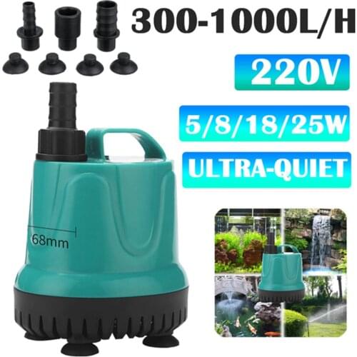 5W 8W 18W 25W Water Pump Fish Tank Submersible Pump Bottom Filter Manure Suction Pump Water Change Pump for Aquarium