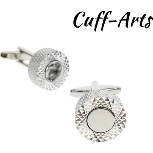 Cufflinks for Men Round Engraved Cufflinks Shirt Cuff links Gifts for Men Gemelos Les Boutons De Manchette by Cuffarts C20169