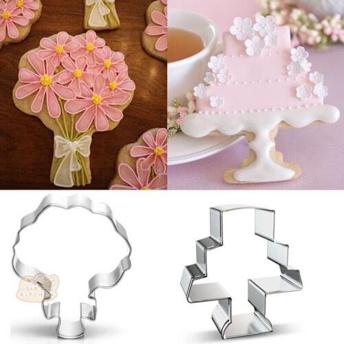 1pcs patisserie reposteria Bakeware Wedding Cake Flower Cookie Cutter Fondant Cake Decor Tool Cupcake Topper Biscuit Pastry Shop