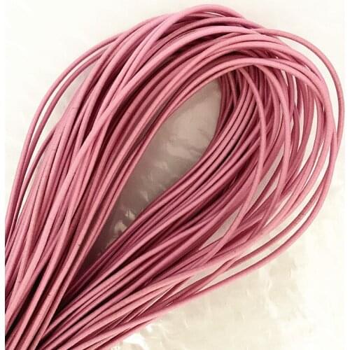 2mm Pink high elasticity round elastic bandage round elastic rope rubber band elastic line DIY sewing accessories 5-20 meters
