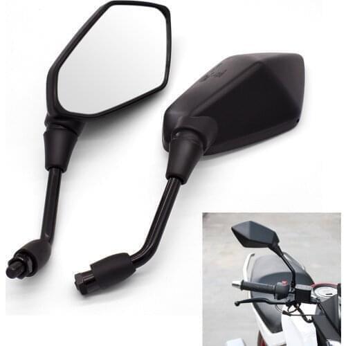 2Pcs/Pair Motorcycle Mirror Carbon Fiber White Glass Rearview Mirrors For MOTO GUZZI NORGE 1200/GT8V STELVIO V7 Classic V7 RaceR