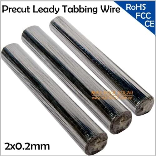 2x0.2mm Leady PV Ribbon Wire, Precut Leady Solar Tabbing Wires, Can Be Cutted Into Any Size, Suitable for 125 or 156 Solar Cells