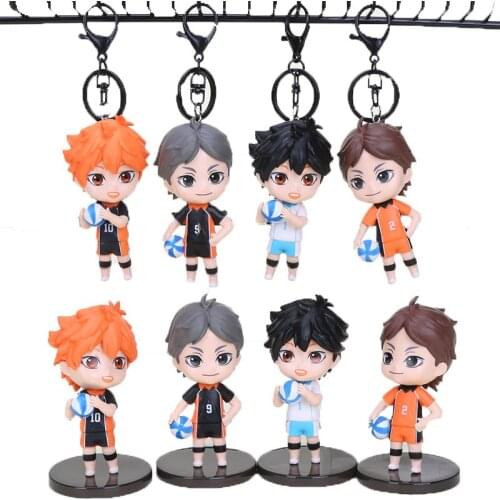 4pcs/set Haikyuu Figures Anime Hinata Shoyo Tobio Kenma PVC Action Figures Haikyuu!! Model Toys Doll Collectible Pendant Kering
