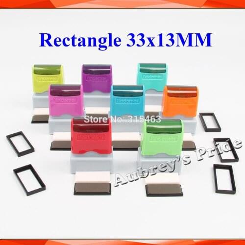 5Pcs Rectangle 13x33mm Mix Color Holder +Rubber Pads+Sponge for Photosensitive Portrait Flash Stamp Machine