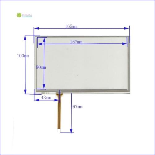 7.1inch 4 lines compatible HST-TPA7.0BE For Car DVD touch screen panel 165mm*100mm TouchSensor Include extension lines