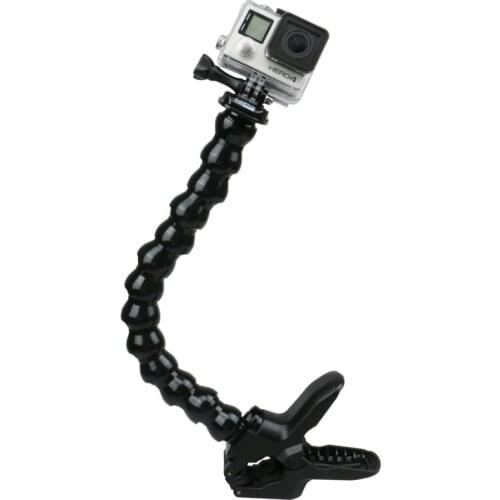 32CM Action Camera Accessories Monopod Flexible clamp Mount and Adjustable Neck Selfie stick For Gopro 4 3 3+ sj3000/4000 xiaoyi