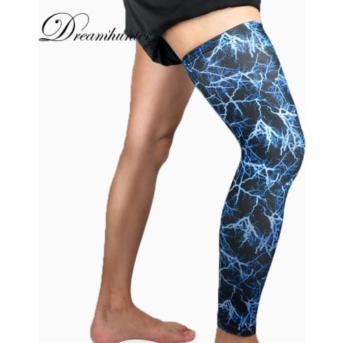 Basketball Football knee Protector Calf Support Lightning kneepads Compression Leg Sleeve Training Elastic Knee Pads Leg Warmers
