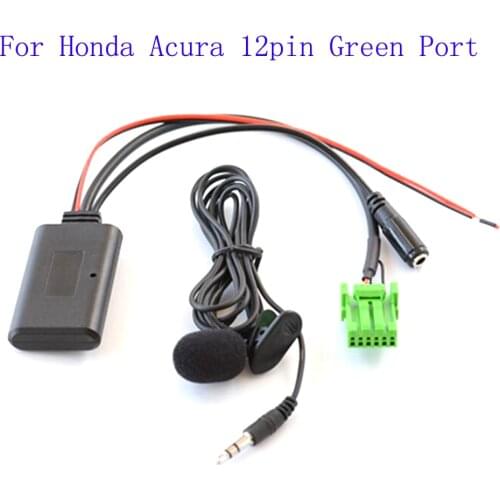 Biurlink Car Stereo Radio Bluetooth Handsfree Microphone Harness Cable Audio AUX Wire for Honda Acura