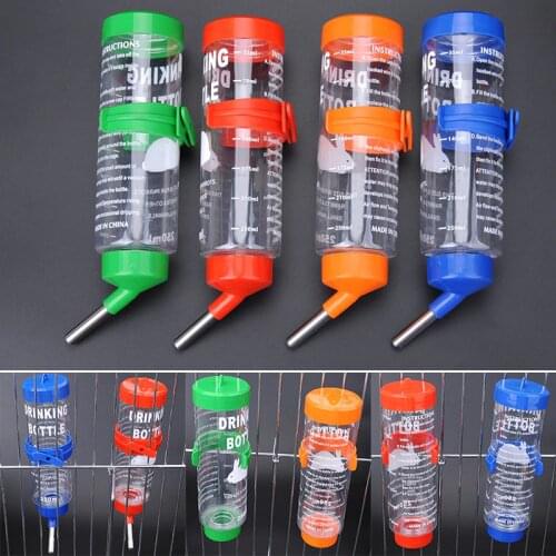 250ml Pet Drinking Bottle Rabbit Hamster Hanging Water Drinking Bottle Pet Water Feeder for Small Animals