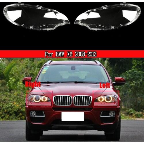 Car Headlight Cover Lampcover Lampshade Lamp Glass Lens Case For BMW X6 2008 2009 2010 2011 2012 2013 Transparent Headlamp Shell