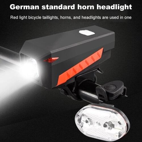 USB Rechargeable Bicycle Headlight Flashlight Lantern Handlebar Bike Light Waterproof Tail Light Lamp Bike Bicycle Accessories