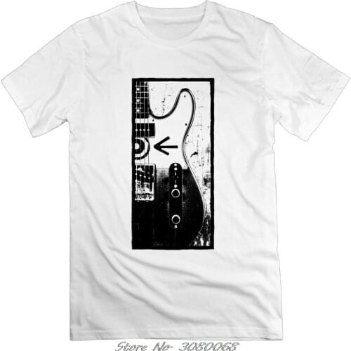 Telecaster Guitar Eddie Vedder Mens T-shirt Classic Fit Short Sleeves Summer Tee Shirts Cotton T Shirts Streetwear