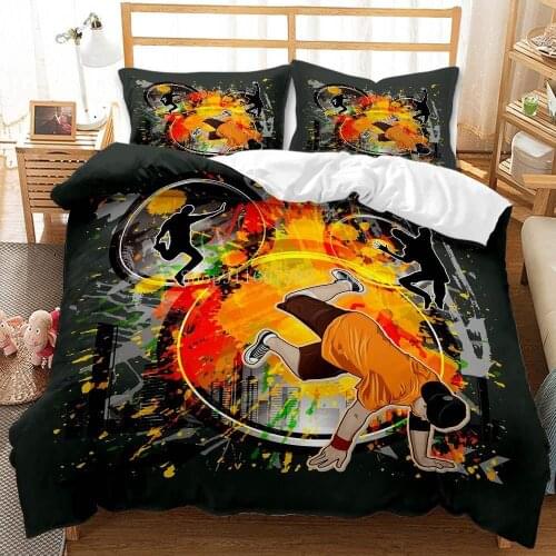 Doodling Hip Hop Bedding 2/3-piece Set Duvet Cover Europe Size Cartoon Quilt Cover With Pillowcase Customize Design Dropshipping